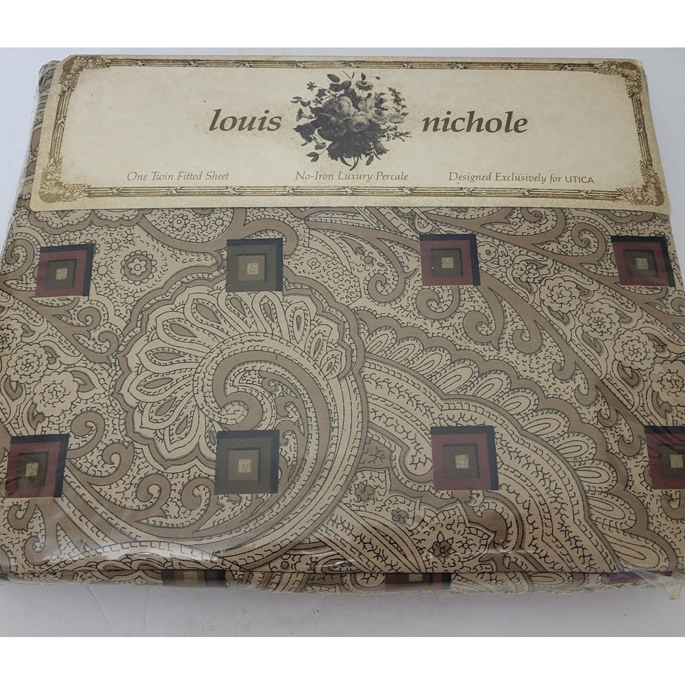 Louis Nichole Vintage Twin Fitted Sheet Palatino Multi UTICA New Type 180 Blend